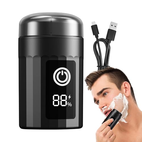 Máquina de afeitar portátil para hombres - maquinilla de afeitar impermeable portátil | Afeitadora húmeda y seca recargable USB inalámbrica para depilación corporal de barba Cuidado de recorte