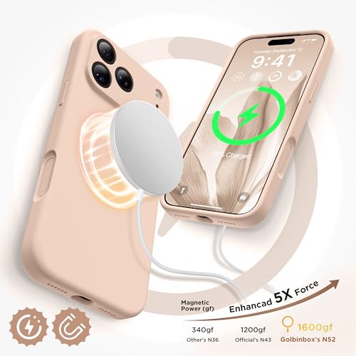 Image of GolbinBox Magnetic for iPhone 17 Pro Case, Silicone Cover, Sunny