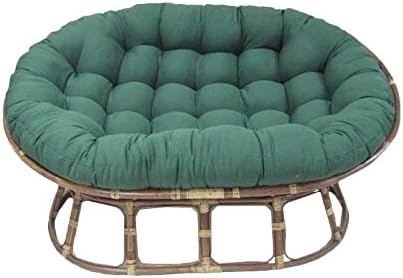 Blazing Needles Solid Twill Double Papasan Chair Cushion, 48" x 6" x 65", Natural