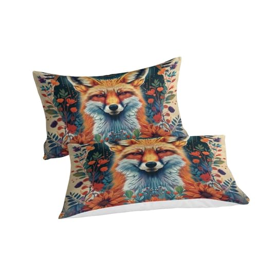 Housse de couette renard anti-plis en microfibre douce avec fermeture eclair - 3