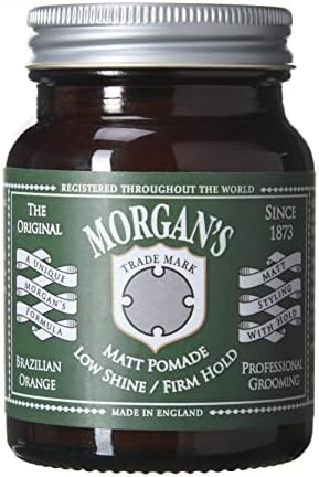 Morgan's Pomade Hair Styling Matt Pomade for Men, Low Shine and Strong Hold, Ideal for Pomps, Quiffs and Side Fades, Brazillian Orange Fragrance 100g