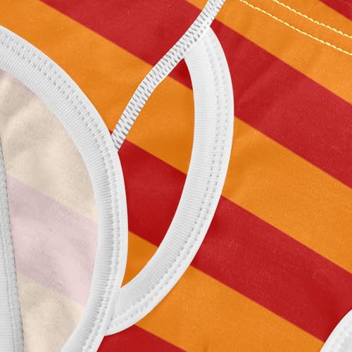 Red Orange Stripe Toddler Boy's Underwear 2T 5