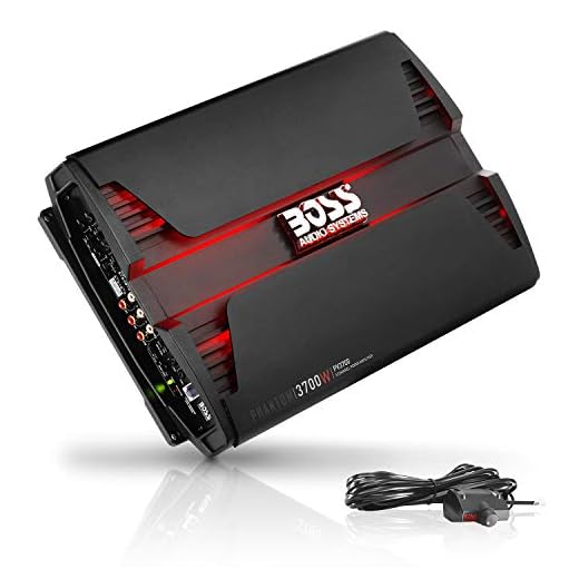 BOSS Audio Systems PV3700 5 Channel Car Amplifier – Phantom Series, 3700 Watts, Full Range, Class A-B, 2-4 Ohm Stable, Mosfet Power Supply, Bridgeable, Remote Subwoofer Control