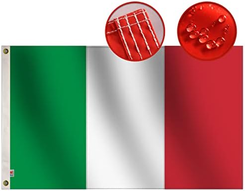 Heavy Duty Italy Flag 3x5 Ft, Longest Lasting Oxford Nylon 210D | Quadruple Stitched Fly Ends |Italian Flags bandiera Italiana 150x90 Italia da esterno