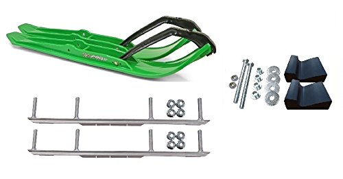 C&A Pro Green XPT Snowmobile Skis w/ 6