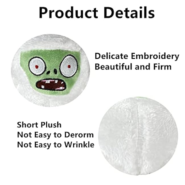 JHESAO 10 Plants and Yeti Plush Toys Normal Zombies PVZ Plushies 1 2 Stuffed Soft Doll Yeti Zombies New