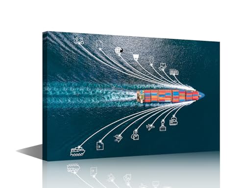 TUMOVO Shipping Container Art Print for Home Decor Modern Container