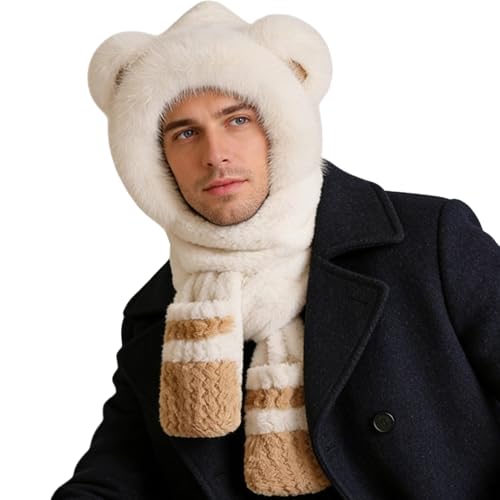 Bufanda y gorro de felpa de invierno, el regalo perfecto para mujeres y niñas
