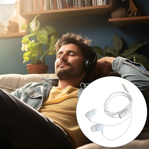 Qaonsciug In-Ear Headphones 3.5mm Plug Corded Earbuds With Microphone Reduce Interferences Enhances Noise Reduction Stereoed Sound Earphones