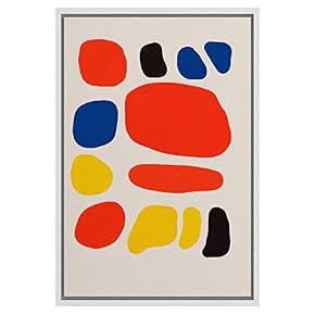 SIGNWIN Framed Canvas Wall Art Colorful Geometry Painting...