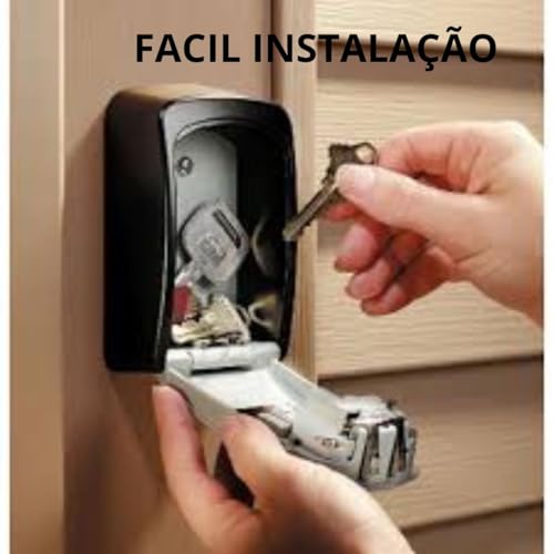 Mini Cofre de Parede com Senha Alterável, Guarda Chaves e Pequenos Objetos