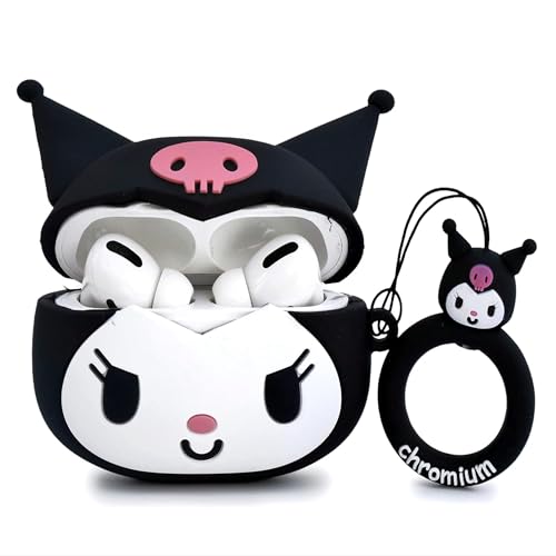Image of YODI Case Cover for Airpods Pro|Pro 2|Airpods Pro 3|Airpods 4 Pouch, Silicone Cases with Cleaner Kit 360 Drop Protection,Shock-Resistant ((Black White Kitty), Airpods 4)