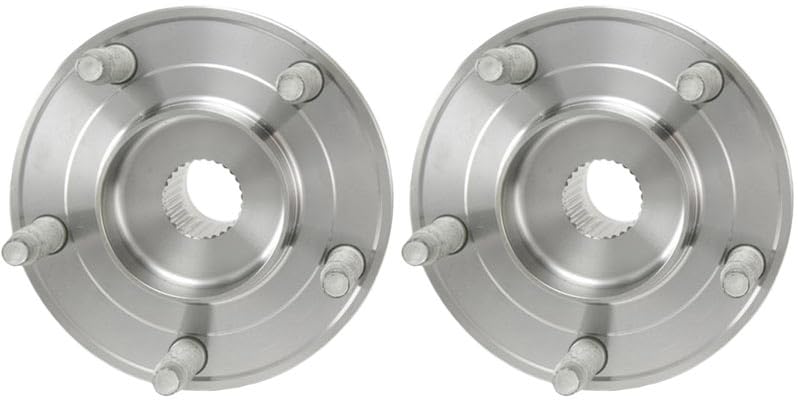 Image of TRQ Rear Driver and Passenger Side Wheel Bearing and Hub Assembly Set 2 Piece Compatible with 2007-2010 Ford Edge AWD 2007-2010 Lincoln MKX AWD