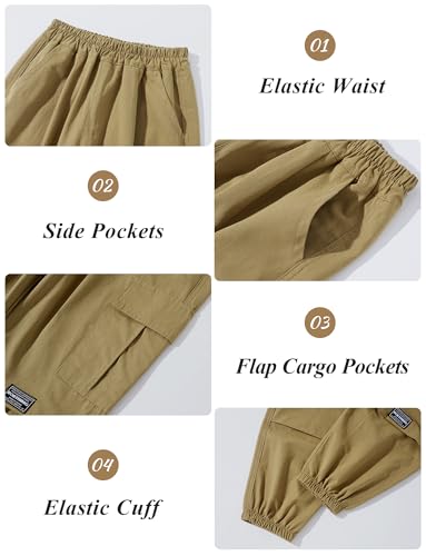 Pantalon baggy cargo enfant garçon Happy Cherry style ample streetwear hip hop