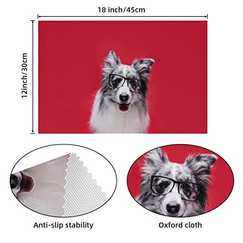 Set de table Border Collie résistant à la chaleur lot de 4 - 5