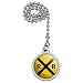 Railroad Crossing Traffic Sign Train Ceiling Fan and Light Pull Chain