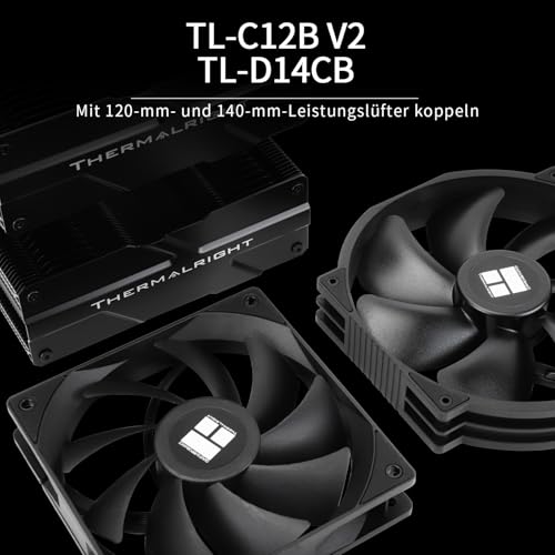 Thermalright Peerless Assassin 140 Czarny chłodzenie CPU, 6 Heatpipes, podwójne wentylatory PWM i podwójne wieże, 158mm wysokie chłodzenie CPU z osłoną górną, dla AM4/AM5, Intel LGA 1851/1700/1150