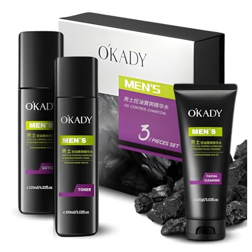 MEN´S KORAL Formulaciones coreanas. Set de Cuidado Personal para Hombres, Kit de 3 Productos,Limpiadora,tonico y crema regenerante Carbón activo