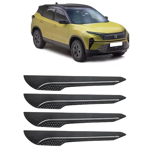 Image of AOSIS-Car Bumper Protector /Bumper Guard for Tata New Harrier with Single Chrome Stripe (4-Pcs)