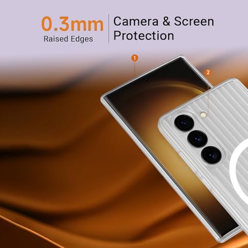 Image of AIBEX Protective Back Case Cover Compatible for Samsung S23| Camera & Body Protection| Shockproof,Scratch Resistant| Mag-Saf Wireless Charging Support - White