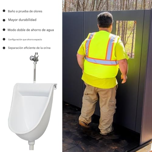 Inodoro de pared con sistema de descarga y separador integrado 3