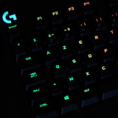 Logitech G PRO Clavier gaming mécanique, conception ultra-portable sans pavé numérique, câble micro-USB détachable, touches rétroéclairées LIGHTSYNC RVB 16,8M de couleurs, AZERTY FR, PC/Mac - Noir