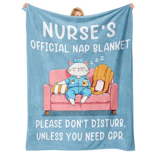 Nurses Gifts Blanket Nurse Gifts for Women Men Funny Nurse Appreciation Gift for Women Labor and Delivery Nurses Gift Ideal for Nurses Week Birthday Present Fleece Throw Blanket 6050