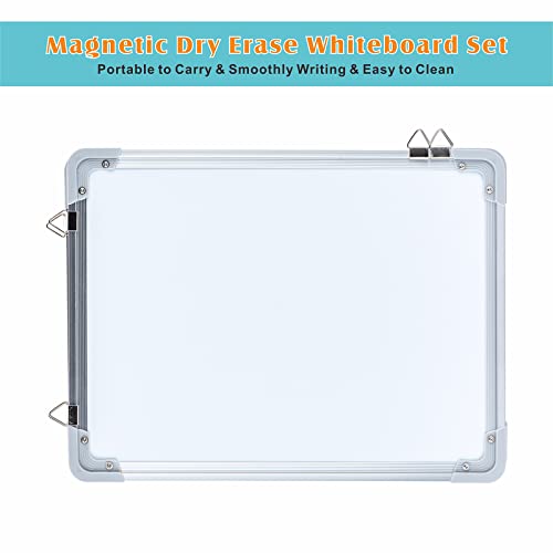 Portable Magnetic Whiteboard With Stand, Double-Sided Dry Erase Board 16" X 12" For Kids Desk, Small White Board For Office, Home, School, Classroom #TOP2