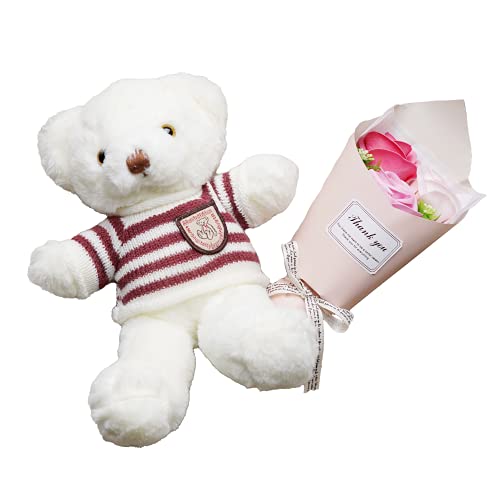 テディーベアブーケ 花とぬいぐるみのセット