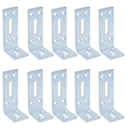10 Stück Verdickung Winkelverbinder Verstellbare Befestigungswinkel, mit 2 Lang Loch,L Form 90 Grad Winkelverbinder Metallwinkel Möbelwinkel für Regal Tabelle Stuhl,80x40mm, 3mm Dicke (Silbrig) 10 Stück Verdickung Winkelverbinder Verstellbare Befestigungswinkel, mit 2 Lang Loch,L Form 90 Grad Winkelverbinder Metallwinkel Möbelwinkel für Regal Tabelle Stuhl,80x40mm, 3mm Dicke (Silbrig)