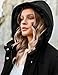 Zeagoo Damen Winterjacke Langer Stepp Winter Jacke Gesteppter Wintermantel Warm Lang Mantel Steppjacke Mit Kapuze Schwarz Xl