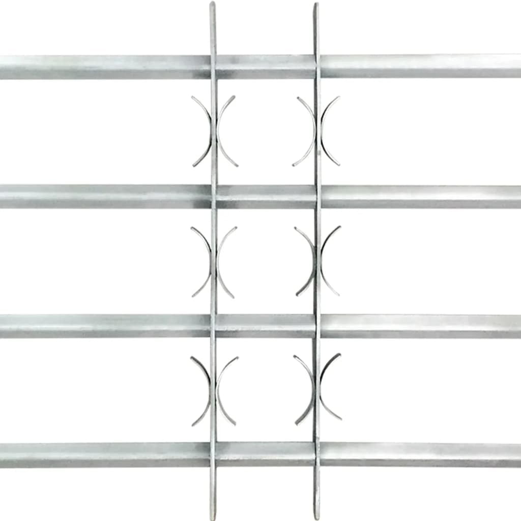 Générique Grille réglable de sécurité de fenêtres et 4 Barres 1000-1500mm, Quincaillerie, Matériaux de Construction, Fenêtres, Argent, (Poids 9.6KG)