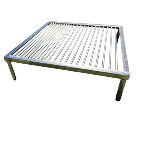 Parrilla para barbacoa u hoguera Portatil Varios tamaños de Acero al Carbono Varilla de 8 mm de...