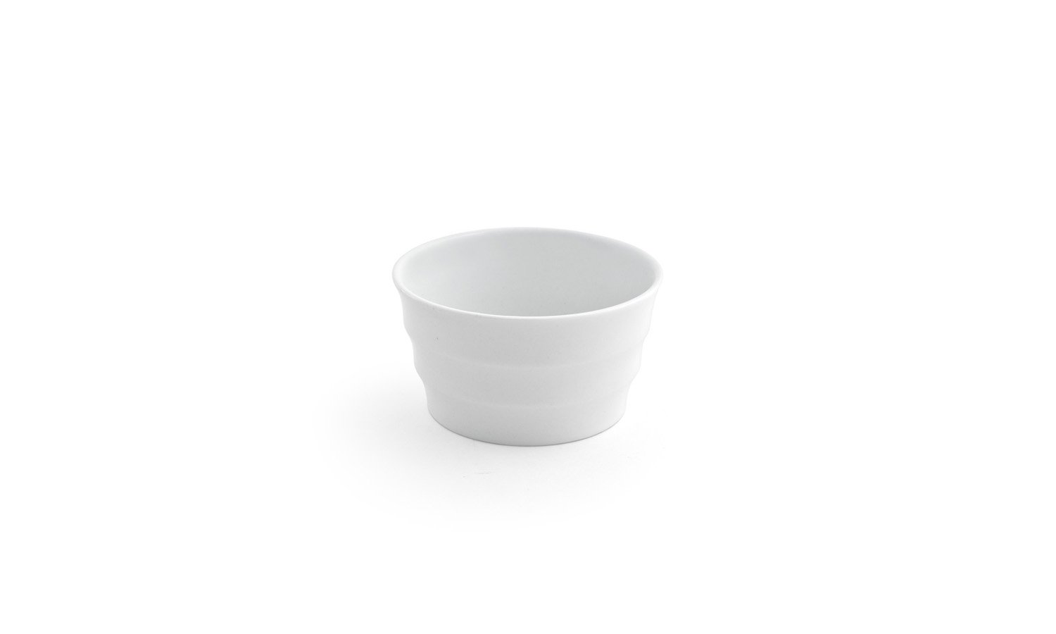 ASC013WHP23 Ribbed Cup/Ramekin, 2" Height, 3.75" Diameter, 6 oz., Porcelain, White (Pack of 12)