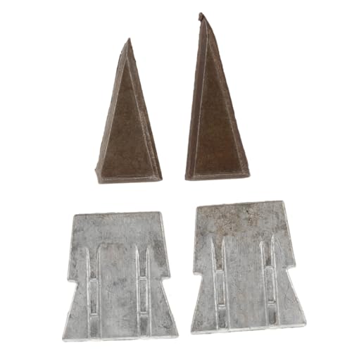WOONEKY 4pcs Metal Axe Wedges Axe Handles Splitting Wedges Tapered Repair Tool for Woodworkers