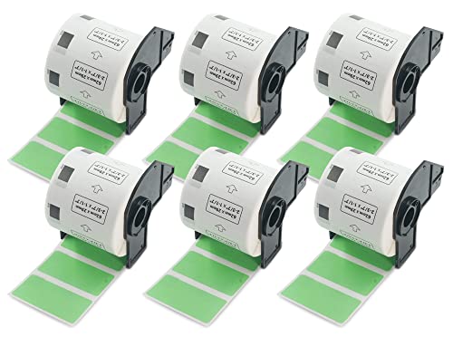 Étiquettes de rechange DK-1209 vert thermique 6,1x2,8 cm pour code-barres Brother QL