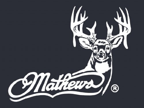 Mathews Archery Logo with Whitetail - White Hunting window decal sticker