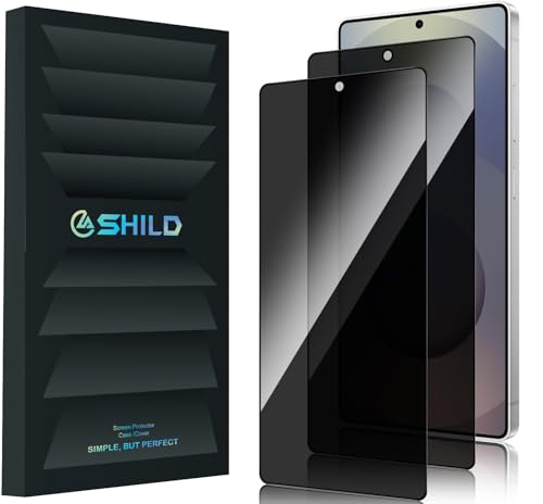 Image of Uyiton by SHILD - (2 Pack) Privacy Tempered Glass for Samsung Galaxy S25 Ultra 5G (6.9 inch) | Anti-Spy | HD Clarity | Fingerprint Sensor Compatible | 9H Hardness | Easy Installation