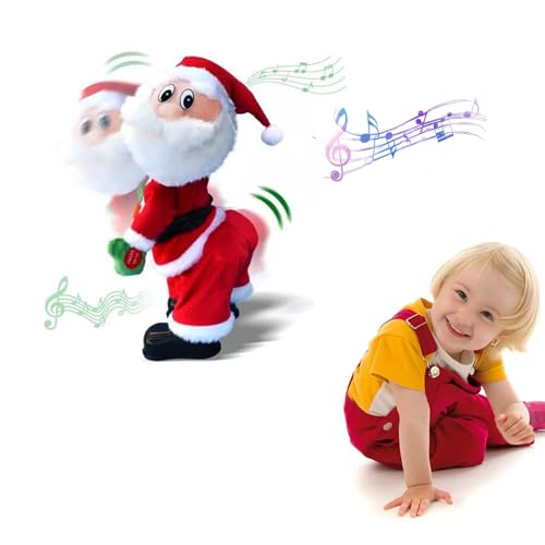 Twerking Santa Claus,Booty Shaking Santa Dancing Santa Claus Christmas Santa Toys,Dancing Electric Christmas Stuffed Plush Doll Singing English Song Xmas Santa Toys Gift for Xmas for Kids (Style2)