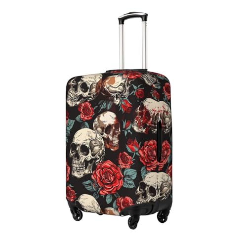 Floral Rose Skull Luggage Cover Washable Elastic Suitcase Cover Anti-Scratch Travel Luggage Protector Covers for Kids Adult XL fits 29-32 inch Suitcase2