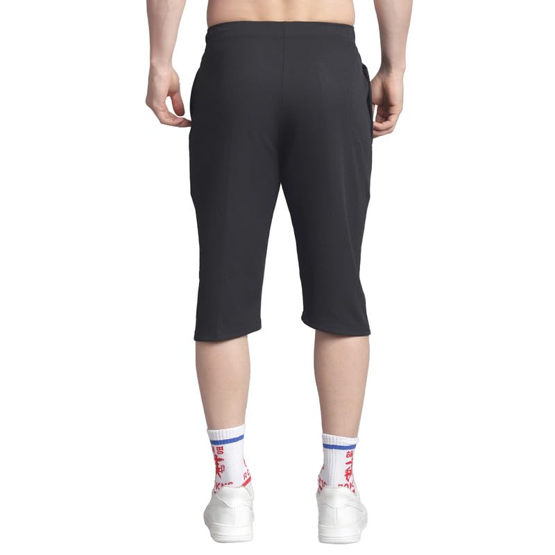 Image of Mack Jonney Solid Regular Fit Polyster Lycra Capri for Men-P