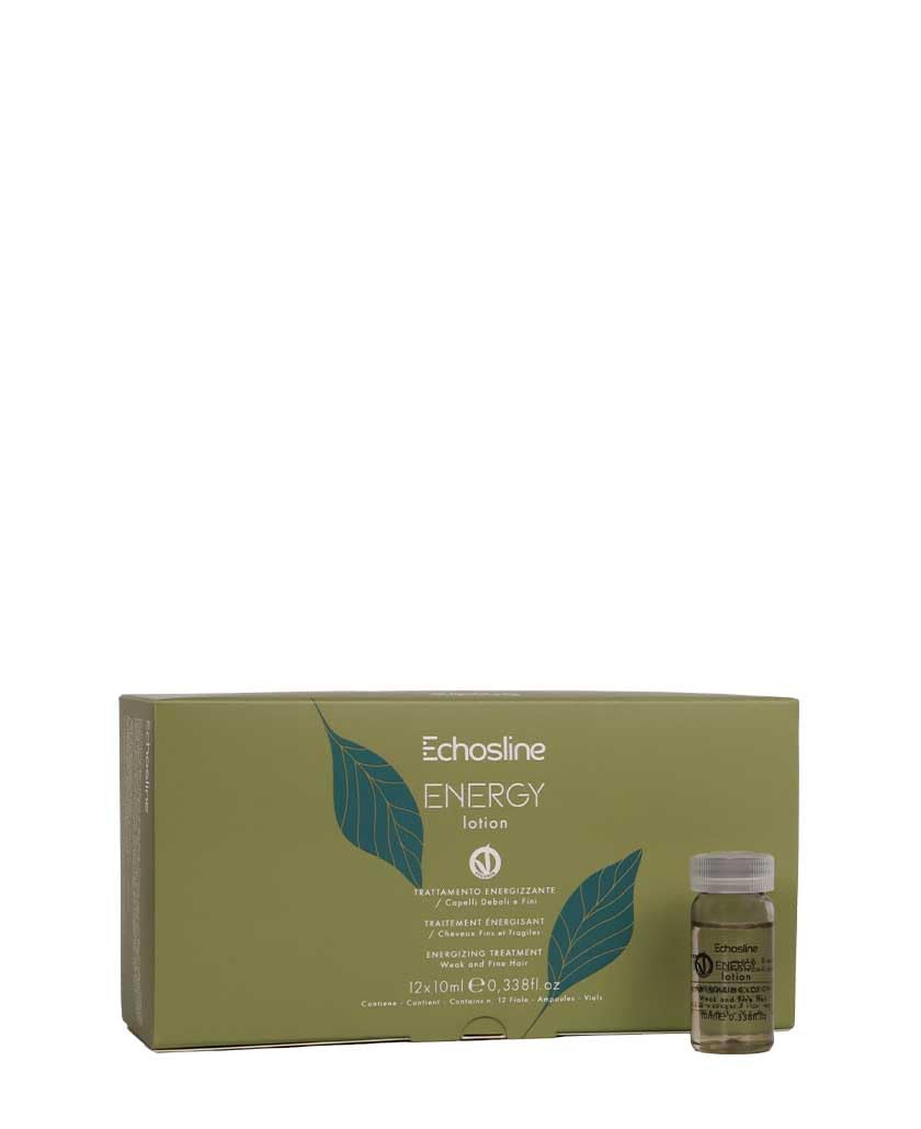 TRATTAMENTO ENERGIZZANTE CAPELLI DEBOLI E FINI 12 x 10 ml ECHOSLINE, White