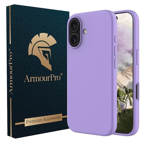 Image of ArmourPro Silicone Back Case for iPhone 16, Soft-Touch Case | Voilet