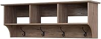 Vista 1 de Prepac Drifted Gray 48" Contemporary Wall Mounted Coat Rack, Coat Hooks Wall Mount with 3 Shelves, Ideal for Hallway or Entryway Storage Solution