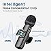 USB C Mini Wireless Lavalier Microphone for iPhone 15 16 /Android,Lapel Mic with Magnetic Clip-on for Record Video，Noise Reduction Lapel Mic for Recording Podcast Vlog Content Creator Interview