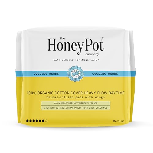 The Honey Pot Company - Heavy Daytime & Liners Bundle - Herbal Pads Insused w/Essential Oils for Cooling Effect & Organic Cotton Cover - Feminine Care - Sanitary Pads for Women - FSA & HSA Eligible - Thumbnail 2