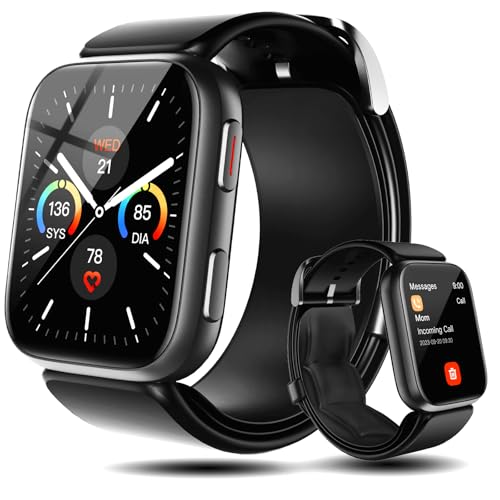 BP Doctor Blood Pressure Smart Watch 1.95 Blood Pressure Smartwatch with Air Pump Cuff Blood Pressure Sleep Monitor Sports Tracking for Android iOS Supports Data Sharing Reminder Monitoring
