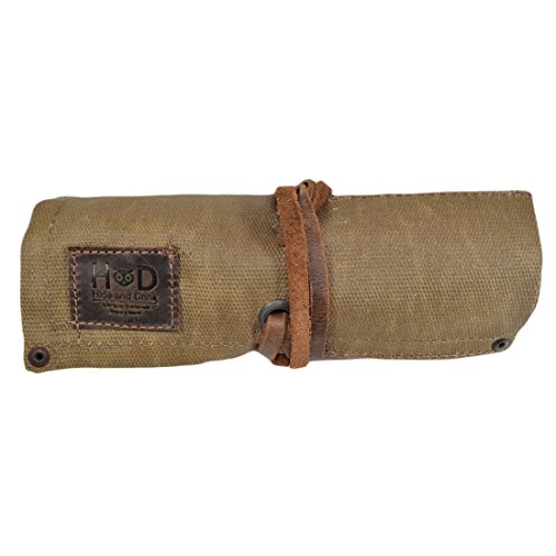 Image of Hide & Drink, Waterproof Waxed Canvas Travel Watch Roll Organizer with 4 Slots, Easy Carry On Watchlover Storage, Handmade Travel Case, Fatigue