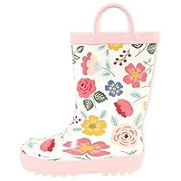 Hudson Baby Rain Boots, Modern Botanical, 4 US Unisex Little Kid