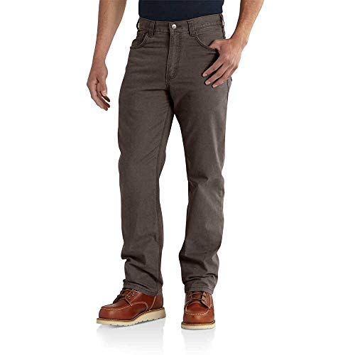 Carhartt Men's Rugged Flex Rigby Five Pocket Pant, Dark Coffee, 35W x 34L